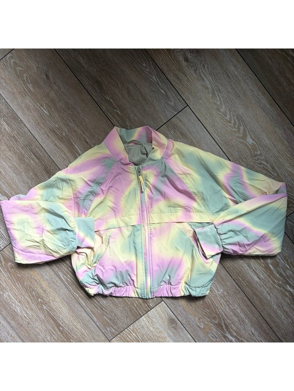 Athleta Girls’ Tie Dye “Good Days” Bomber Jacket